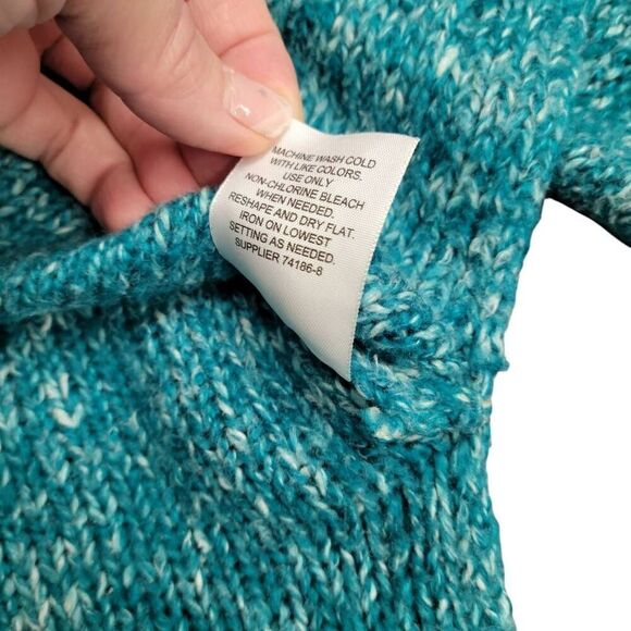 St. John's Bay Teal Turquoise  Blue Green Pullover Soft Comfy Sweater - Picture 5 of 7